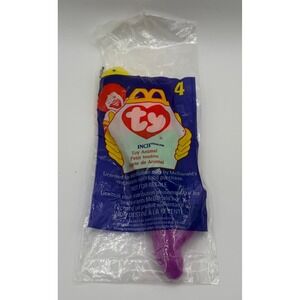Ty Teenie Beanie Baby Inch the Worm #4 1998 McDonalds Happy Meal Toy NIB
